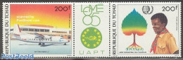 Chad 1985 Philexafrique 2v+tab [:T:], Mint NH, Sport - Transport - Scouting - Aircraft & Aviation - Otros & Sin Clasificación