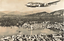 Genève, Avion Air-India Survolant La Rade - Genève