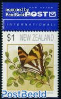 New Zealand 1991 Butterfly 1v+tab (bottom Imperforated), Mint NH, Nature - Butterflies - Ongebruikt
