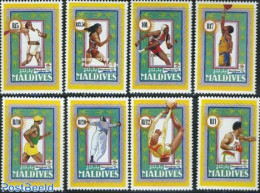 Maldives 1992 Olympic Games 8v, Mint NH, Sport - Athletics - Basketball - Boxing - Fencing - Olympic Games - Atletiek