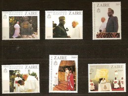 Zaire 1981 OBCn° 1094-1099 *** MNH  Cote 15,00 Euro Visite Du Pape Jean-Paul II - Ongebruikt