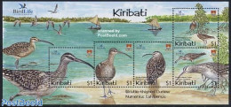Kiribati 2004 Birdlife S/s, Mint NH, Nature - Transport - Birds - Ships And Boats - Barcos