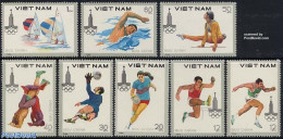 Vietnam 1980 Olympic Games 8v, Mint NH, Sport - Athletics - Olympic Games - Sailing - Swimming - Atletiek