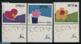 Israel 1989 Wishing Stamps 3v, Mint NH, Various - Greetings & Wishing Stamps - Ungebraucht (mit Tabs)