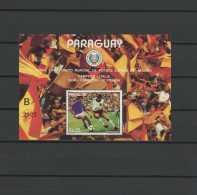 Paraguay 1982 Football Soccer World Cup S/s With "B" Number MNH - 1982 – Espagne