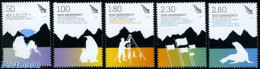 Ross Dependency 2009 50 Years Antarctic Treaty 5v, Mint NH, Nature - Science - Various - Birds - Penguins - Sea Mammal.. - Geografia