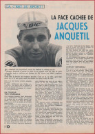 La Face Cachée De Jacques Anquetil. Cyclisme. Sport. Reportage. 1969. - Historical Documents