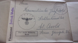 WWII CACHET Forbach Westm VERS ST AVOLD MOSELLE  TVA III EME REICH  1943 AIGLE TAMPON UMSATZSTEUER VORANMELDUNG - 1939-45