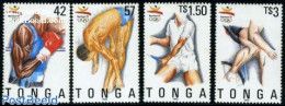 Tonga 1992 Olympic Games Barcelona 4v, Mint NH, Sport - Boxing - Cycling - Olympic Games - Tennis - Boxeo