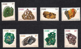 Zaire 1983 OBCn° 1181-1188  *** MNH Cote 22 €  Minéraux Mineralen - Unused Stamps