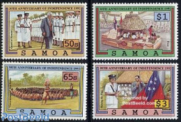 Samoa 1992 30 Years Independence 4v, Mint NH, History - Various - Flags - Police - Politie En Rijkswacht