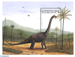 Dominica 1999 Brachosaurus S/s, Mint NH, Nature - Prehistoric Animals - Preistorici