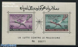 Afghanistan 1961 Anti Malaria S/s, Mint NH, Health - Nature - Health - Insects - Afganistán