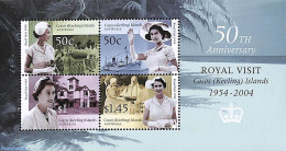 Cocos Islands 2004 Royal Visit 1954 S/s, Mint NH, History - Transport - Kings & Queens (Royalty) - Ships And Boats - Familias Reales