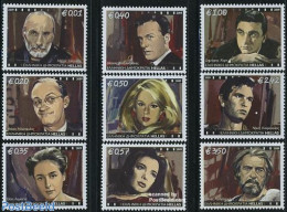 Greece 2009 Greek Actors 9v, Mint NH, Performance Art - Movie Stars - Theatre - Unused Stamps