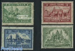 Germany, Empire 1924 Definitives 4v, Mint NH, Religion - Churches, Temples, Mosques, Synagogues - Unused Stamps