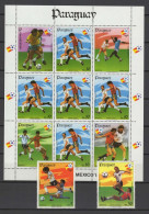 Paraguay 1983 Football Soccer World Cup Sheetlet + 2 Stamps MNH - 1982 – Espagne