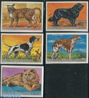 Central Africa 1986 Cats & Dogs 5v, Imperforated, Mint NH, Nature - Cats - Dogs - Repubblica Centroafricana