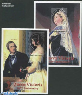 Guyana 2001 Queen Victoria 2 S/s, Mint NH, History - Kings & Queens (Royalty) - Case Reali