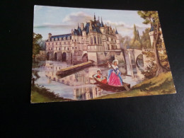 BELLE ILLUSTRATION SIGNEE HOMUALK .."LES MERVEILLES DU VAL DE LOIRE ...CHENONCEAUX." - Homualk