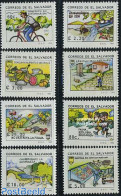 El Salvador 1992 Ecology & Nature Conservation 8v, Mint NH, Health - Nature - Sport - Food & Drink - Environment - Cyc.. - Food