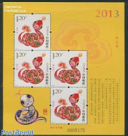 China People’s Republic 2013 Year Of The Snake S/s, Mint NH, Nature - Various - Snakes - New Year - Nuovi