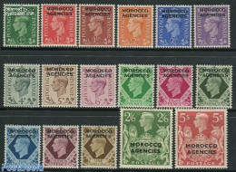 Great Britain 1949 Morocco Agencies 17v, Mint NH - Ongebruikt