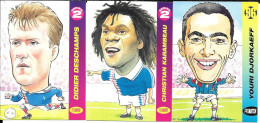 AZ67 - CARTES PROMATCH - CHRISTIAN KARAMBEAU - DIDIER DESCHAMPS - YOURI DJORKAEFF - Tarjetas