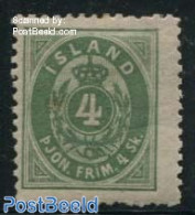 Iceland 1873 4Sk, On Service, Perf. 12.5, Stamp Out Of Set, Unused (hinged) - Altri & Non Classificati