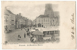 Diksmuide Dixmude Oude Postkaart Carte Postale CPA 1906 Le Marché Au Beurre édit.Eug. Van Cuyck - Diksmuide