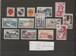 REUNION  CFA  SERIE COMPLETE 307/319  N*  VOIR DOS  A MOINS DE 10% - Unused Stamps