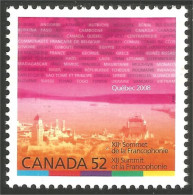 Canada Sommet Francophone Summit MNH ** Neuf SC (C22-90) - Ungebraucht