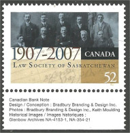 Canada Law Society Saskachewan Benchers Barreau Avocat Lawyer MNH ** Neuf SC (C22-27l) - Ungebraucht