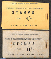 Solomon Islands 1959 Definitives, 2 Booklets, Mint NH, Transport - Stamp Booklets - Ships And Boats - Unclassified