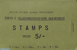 Solomon Islands 1960 Definitives Booklet, Mint NH, Transport - Stamp Booklets - Ships And Boats - Ohne Zuordnung