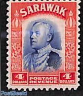 Malaysia 1934 4$, Sarawak, Stamp Out Of Set, Unused (hinged) - Otros & Sin Clasificación