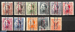 Spain 1931 Definitives Overprints 11v, Unused (hinged) - Unused Stamps