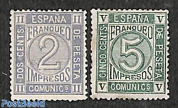 Spain 1872 Newspaper Stamps 2v, Unused (hinged), History - Newspapers & Journalism - Ungebraucht