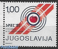 Yugoslavia 1881 European Shooting Games SPET 1v, 36 Mm, Instead Of 37,5 Mm.., Mint NH, Post - Nuovi