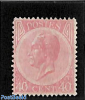 Belgium 1865 40c, Perf. 14, Unused Without Gum, Unused (hinged) - Nuovi