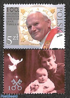 Poland 2020 Pope John Paul II 1v+tab (tab May Vary), Mint NH, Religion - Various - Pope - Joint Issues - Unused Stamps