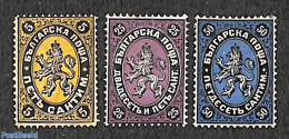 Bulgaria 1879 5c, 25c And 50c Unused Hinged With Attest, Unused (hinged) - Nuevos
