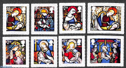 Great Britain 2020 Christmas 8v S-a, Mint NH, Religion - Christmas - Art - Stained Glass And Windows - Nuovi