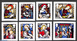 Great Britain 2020 Christmas 8v S-a, Mint NH, Religion - Christmas - Art - Stained Glass And Windows - Nuevos