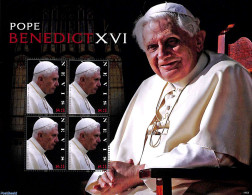 Nevis 2011 Pope Benedict XVI M/s, Mint NH, Religion - Pope - Religion - Papes