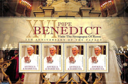 Antigua & Barbuda 2010 Pope Benedict XVI M/s, Mint NH, Religion - Pope - Religion - Popes