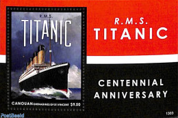 Saint Vincent & The Grenadines 2013 Canouan, Titanic S/s, Mint NH, Transport - Ships And Boats - Titanic - Barcos