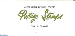 Australia 1967 Autralian Defense Forces Booklet With 10x5c Stamp, Mint NH, History - Nature - Militarism - Birds - Sta.. - Unused Stamps