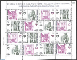 Spain 1998 Jewish Culture M/s, Mint NH, Religion - Judaica - Nuevos