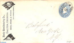 United States Of America 1915 Envelope 1c, Manly Manufactoring Co., Used Postal Stationary - Briefe U. Dokumente